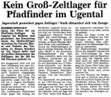 Zeitungsartikel Absage Ugenhof